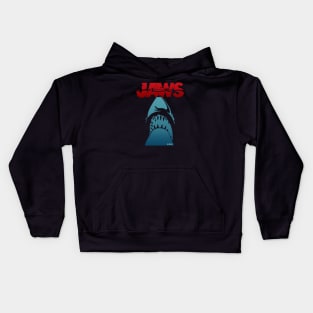 JAWS - GREAT WHITE DANGEROUS SHARK color Kids Hoodie